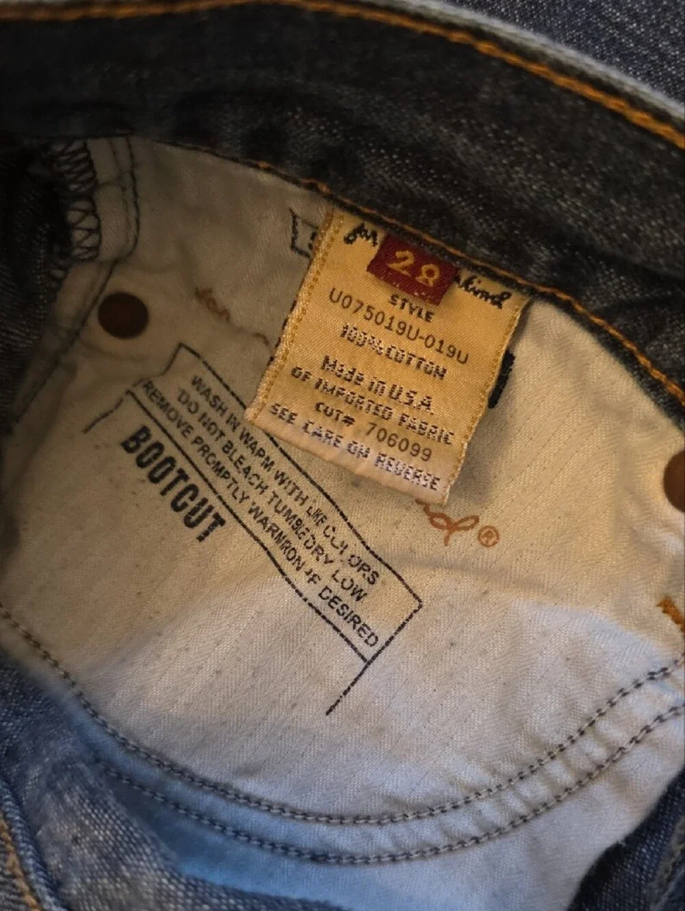 7 For All Mankind Lightly Distressed Y2k Premium Vintage - Picture 11 of 11